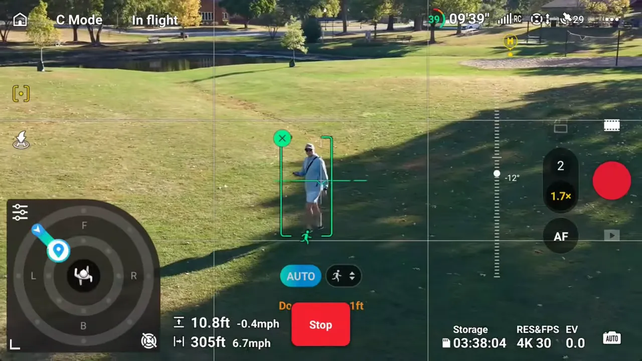 Drone en vuelo durante prueba de autonomía